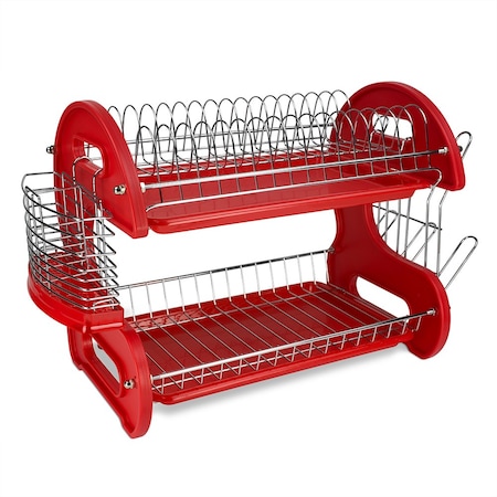 Home Basics 2Tier Plastic Dish Drainer DD10248